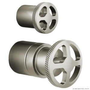 Litze Brizo Modern Pressure Balanced Shower Valve Wheel Handle Kit in Luxe Nickel