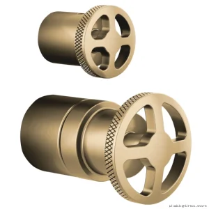 Luxe Gold Pressure Balanced Valve Handle & Trim Wheel Kit - Litze HW75P32-GL