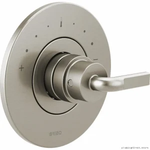 Litze Sensori Thermostat Valve Trim with Notch Lever Handle Kit - Luxe Nickel HL6639-NK