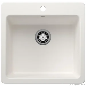 Liven 21 Dual Mount Single Bowl Kitchen Sink - White