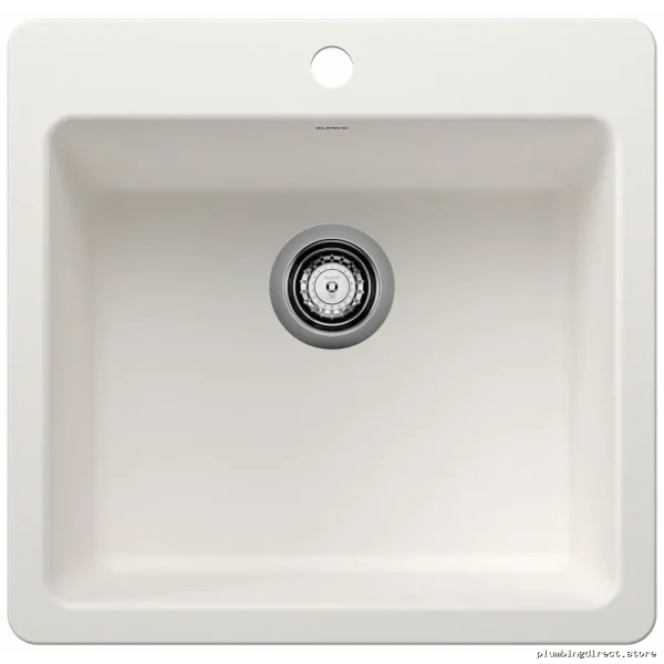 Liven 21 Dual Mount Single Bowl Kitchen Sink - White