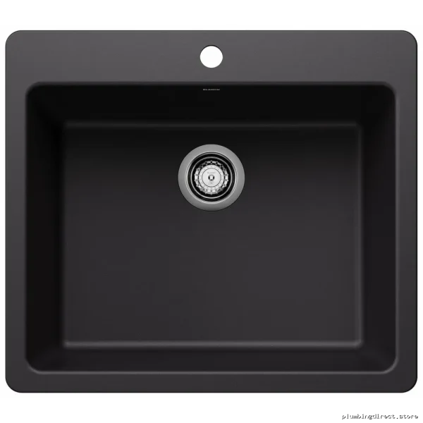 Liven Single Bowl Dual-Install Kitchen Sink in Coal Black - Image 2