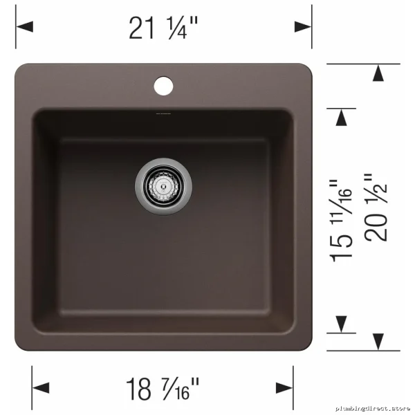 Liven Single Bowl Dual-Mount Stainless Steel Kitchen Sink with Café Finish