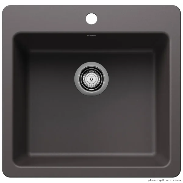 Liven Stainless Steel Single Bowl Dual Mount Kitchen Sink - Cinder 403660
