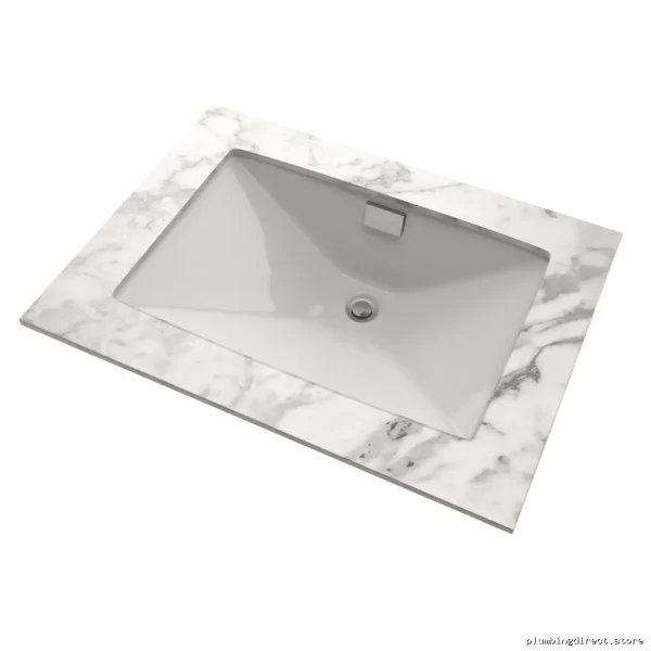 Lloyd 21x14 Undermount Bathroom Sink in Colonial White - Modern Porcelain Basin - Image 2