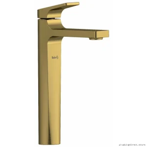 Brushed Gold Low-Flow Single Hole Vessel Sink Faucet Lever Handle RioBel