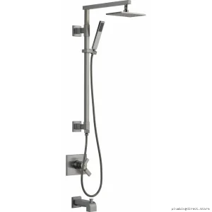 Lumicoat Modern Angular Shower Column – Durable Stainless Steel Model #Delta
