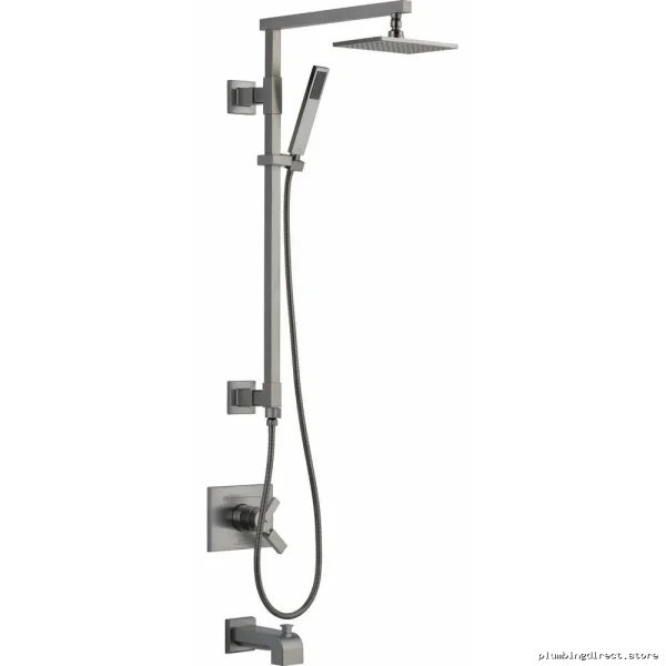 Lumicoat Modern Angular Shower Column – Durable Stainless Steel Model #Delta