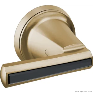 Luxe Gold & Black Crystal Leverage Handle Kit for Two-Wall-Mount Tub Fillers