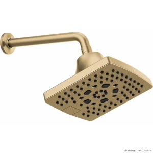 Luxe Gold Brizo 87406-GL 7-Inch 5-Function Shower Head 1.75 GPM Flow
