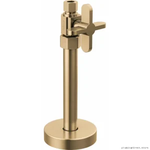 Luxe Gold Brizo BT021204-GL Cross Handle Straight Water Supply Stop Valve