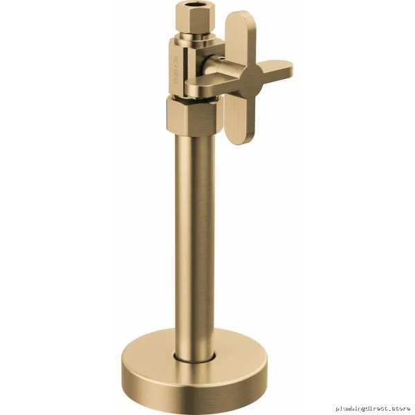 Luxe Gold Brizo BT021204-GL Cross Handle Straight Water Supply Stop Valve