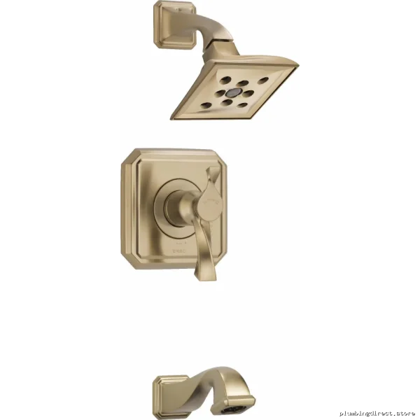 Thermostatic Tub Shower Valve Trim in Luxe Gold - Brizo T60430-GL