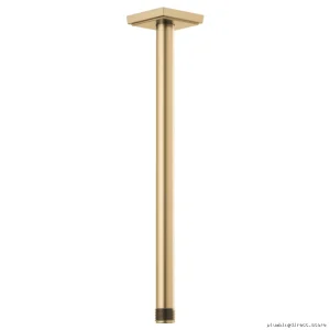 Ceiling Mount Shower Arm with Modern Square Flange Design - Luxe Gold Finish by Brizo RP101286GL