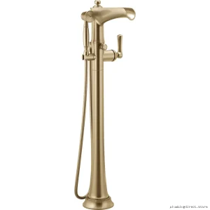 Freestanding Floor Mount Tub Filler Luxe Gold Design T70161-GL Brizo