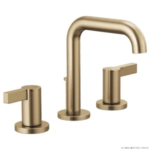 Single-Handle Widespread Bathroom Faucet 1.2 GPM Luxe Gold Brizo