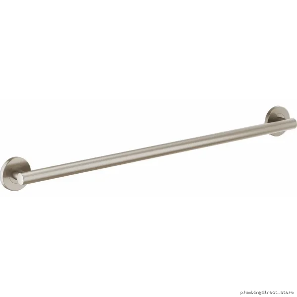 Contemporary Round 36 Grab Bar - Luxe Nickel Finish Wall-Mount Secure Brizo