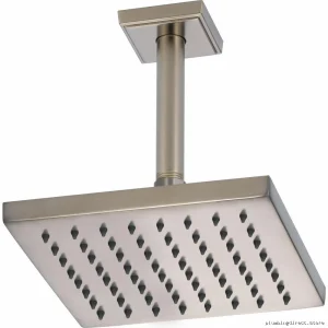 Brizo Ceiling Mount Square Rain Shower Head in Luxe Nickel Finish