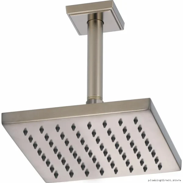 Brizo Ceiling Mount Square Rain Shower Head in Luxe Nickel Finish