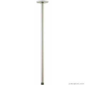 Luxe Nickel Modern Ceiling-Mounted Shower Arms w/Square Flanges by Brizos