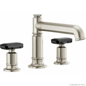 Luxe Nickel Roman Tub Crystal Lever Bathroom Handles