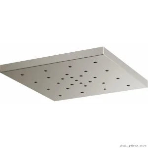 H2OKinetic Luxe Nickel Square Raincan Shower Head 14 Inch
