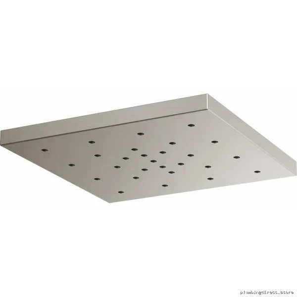 H2OKinetic Luxe Nickel Square Raincan Shower Head 14 Inch
