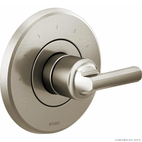 Luxe Nickel Thermostat Valve Trim Lever Handle Replacement Kit - Levoir HL-...
