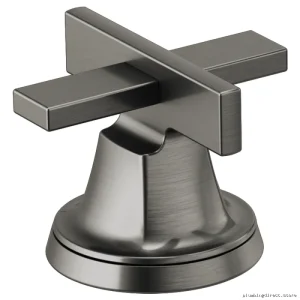 Luxe Steel Brizo HX5397-SL Widespread Bathroom Faucet with Low Cross Handles