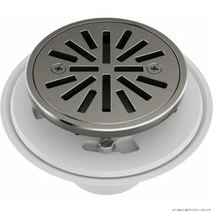 4-Tile-In Round Shower Drain | Luxe Steel Easy-Install BT061414-SL Brizo Design