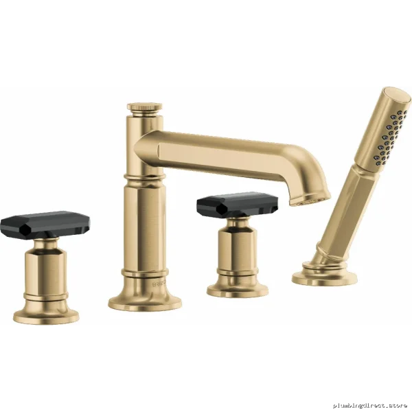 Brizio LuxeGold Roman tub faucet trim hand shower fewer handles model - Image 2
