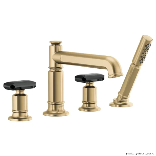 Brizio LuxeGold Roman tub faucet trim hand shower fewer handles model - Image 3