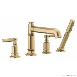 Brizio LuxeGold Roman tub faucet trim hand shower fewer handles model