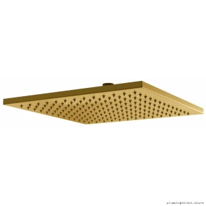 Luxury 12-Inch Rain Square Showerhead - High-Flow Brushed Gold 492BG RIOBEL