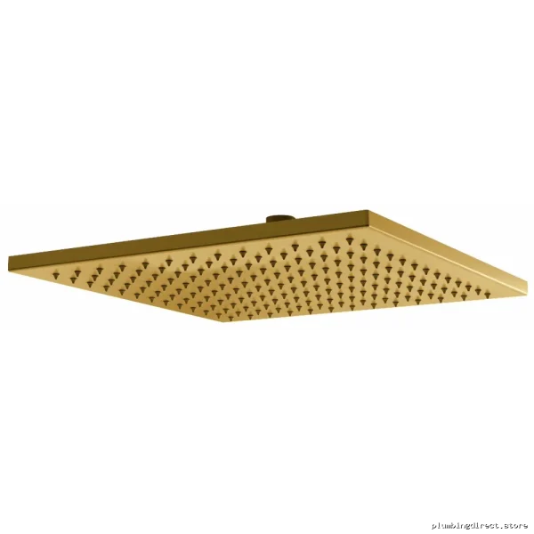 Luxury 12-Inch Rain Square Showerhead - High-Flow Brushed Gold 492BG RIOBEL