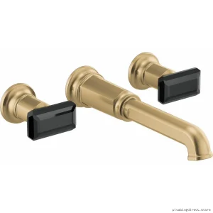 Brizo Gold & Black Crystal Tub Filler Handle Kit - Wall Mount Luxury HK70476