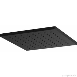 Brizo Matte Black Square Raincan Shower Head 81399-BL for Luxury Bathrooms