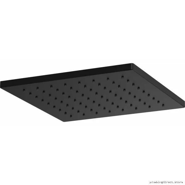Brizo Matte Black Square Raincan Shower Head 81399-BL for Luxury Bathrooms