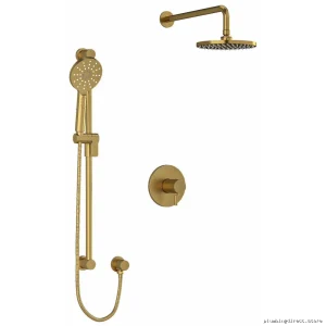 Luxury Brushed Gold Shower Faucet Trim by Riu - RIOBEL TKIT323RUTMBG