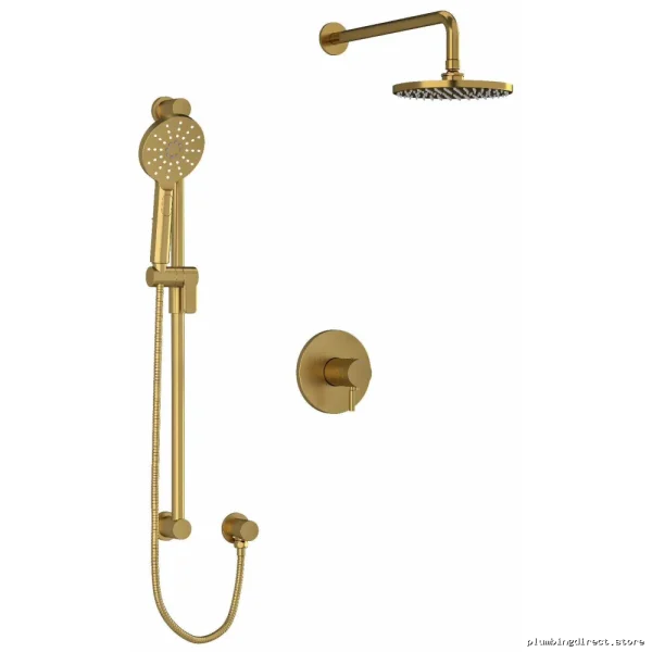 Luxury Brushed Gold Shower Faucet Trim by Riu - RIOBEL TKIT323RUTMBG