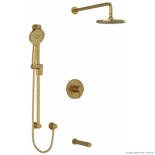 Brushed Gold Luxury Tub/Shower Faucet Trim Kit