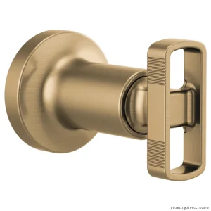Luxury Volume Control Trim with Sensori Knob Handle - Brilliance Gold Finish for Brizo Faucets