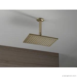 Luxury Brushed Nickel Ceiling-Mount Rain Shower Head - Brizo