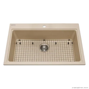 Luxury Champagne Granite Kitchen Sink | Mythos Single Bowl
