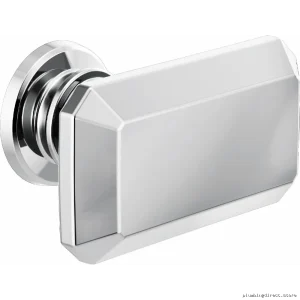 Luxury Chrome & Crystal Accented Cabinet Knob - Modern Design