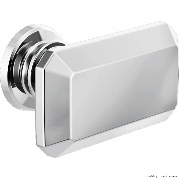 Luxury Chrome & Crystal Accented Cabinet Knob - Modern Design
