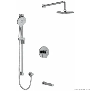 Luxury Chrome Rain Shower & Tub Faucet by RIOBEL