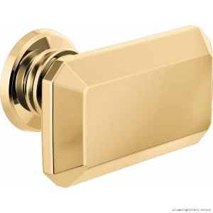 Luxury Crystal Accented Drawer Pull in Polished Gold Finish