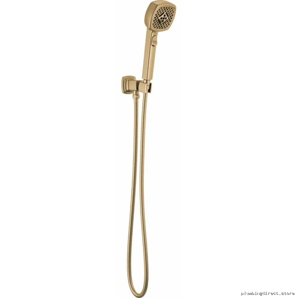 Luxury Gold Adjustable Wall-Mount Hand Shower with High Flow & 4 Settings