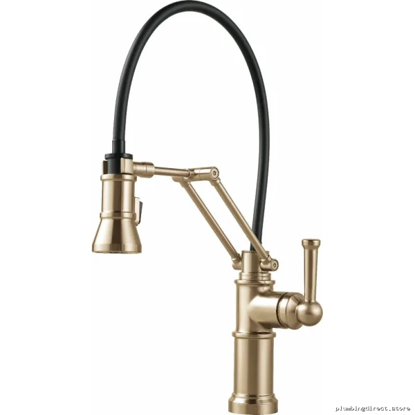 Luxury Gold Articulating Kitchen Faucet with Pulldown by Brizo